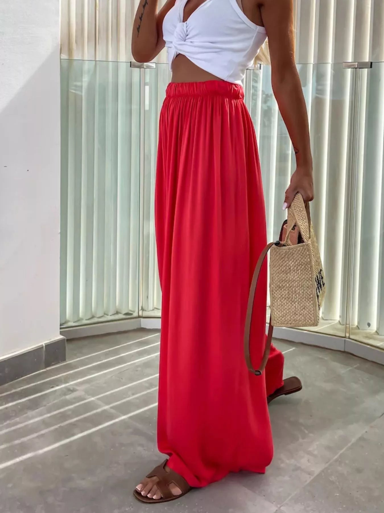 Wide-Leg Flowy Pants Shop One Place
