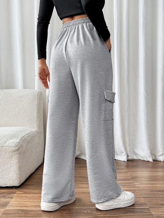 Perfee Drawstring Elastic Waist Joggers with Pockets Shop One Place
