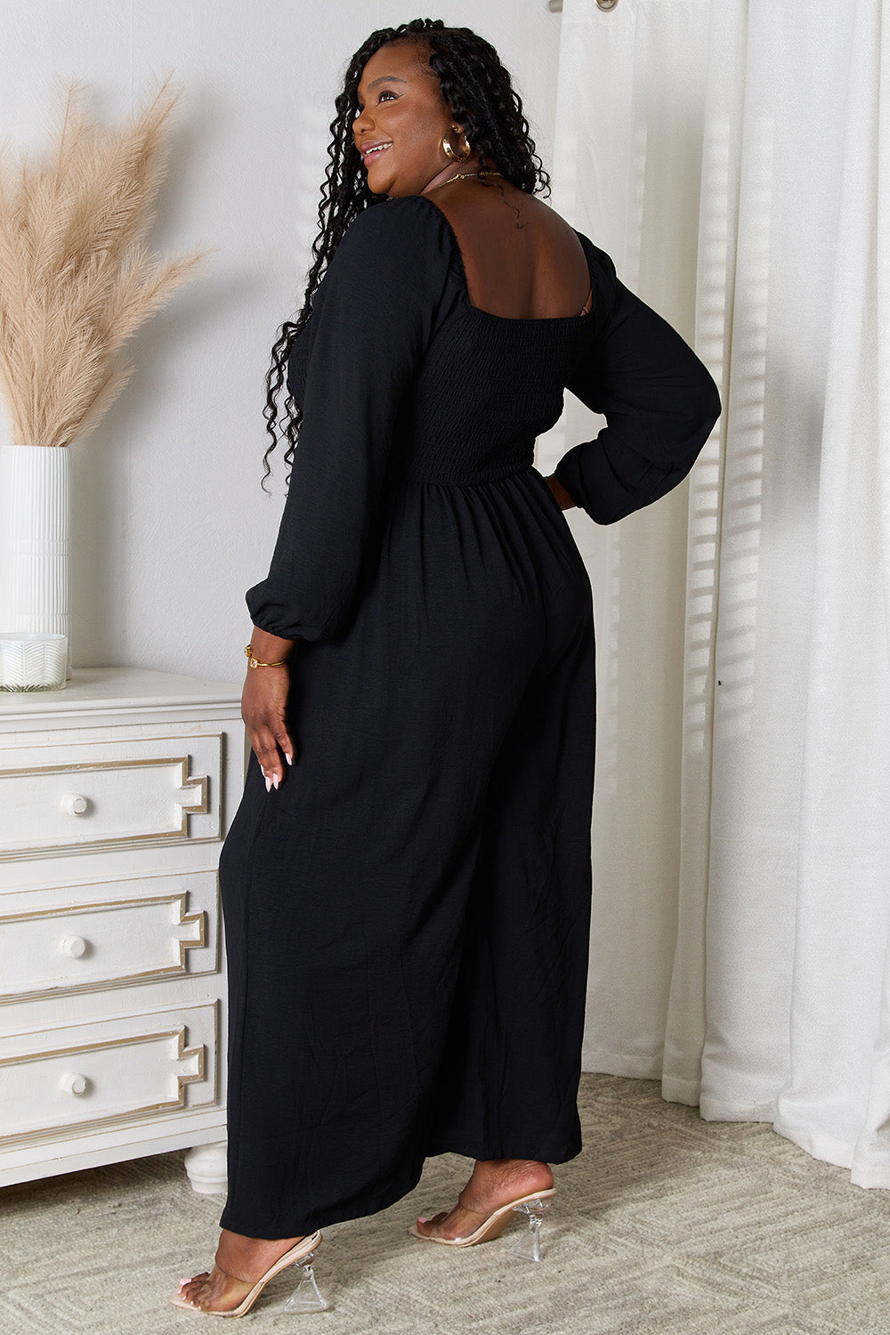 Double Take Square Neck Jumpsuit with Pockets Shop One Place