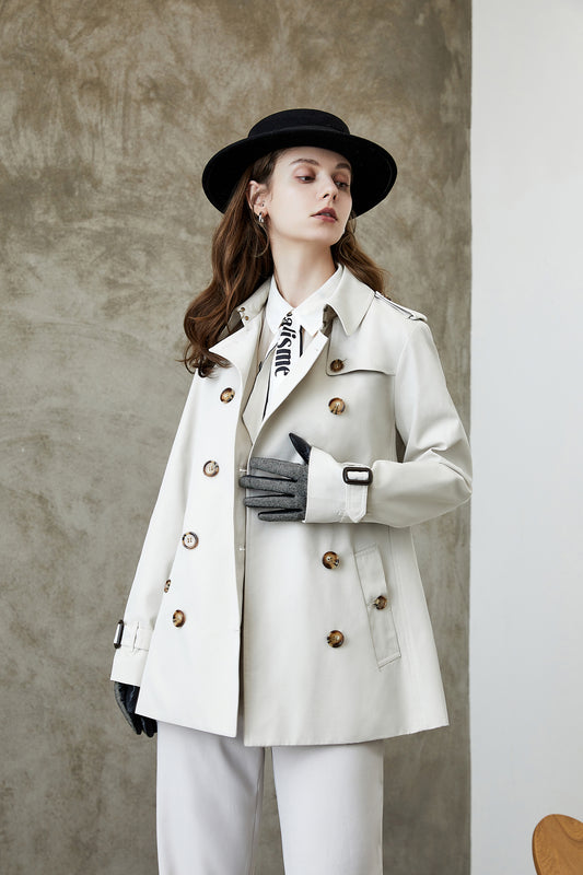 Women's Long Commuting Elegant Trench Coat Shop One Place