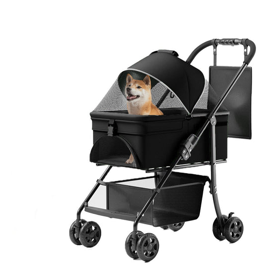 2-in-1 Folding Dog Stroller & Travel Carrier – Perfect Gift for Small/Medium Pets! Shop One Place