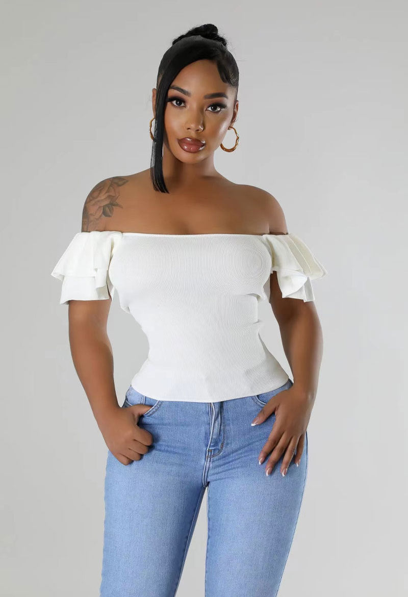 Butterfly Sleeve Casual Top Shop One Place