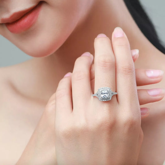 5 Carat Moissanite 925 Sterling Silver Ring Shop One Place