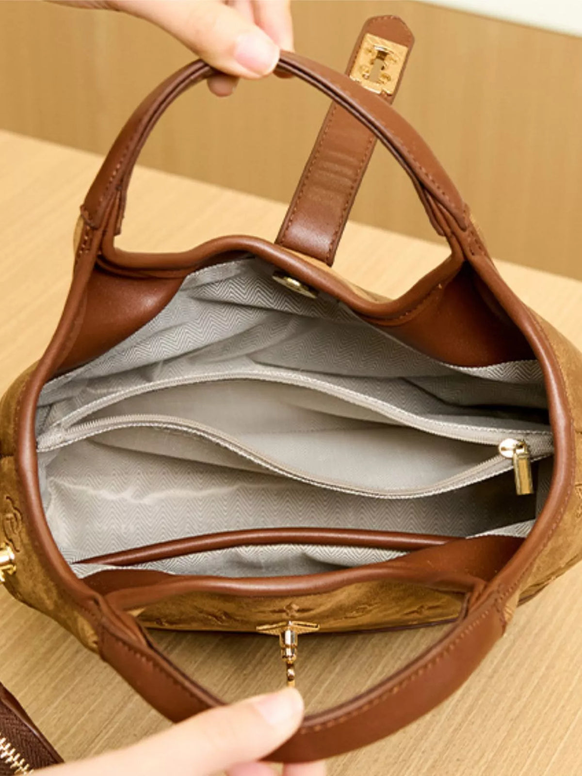 Embossed Crossbody Bag with Detachable Coin Pouch – view 14