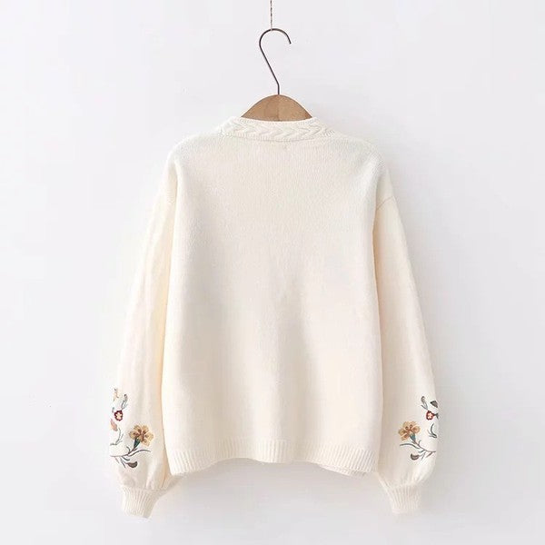 Floral knit cardigan Shop One Place