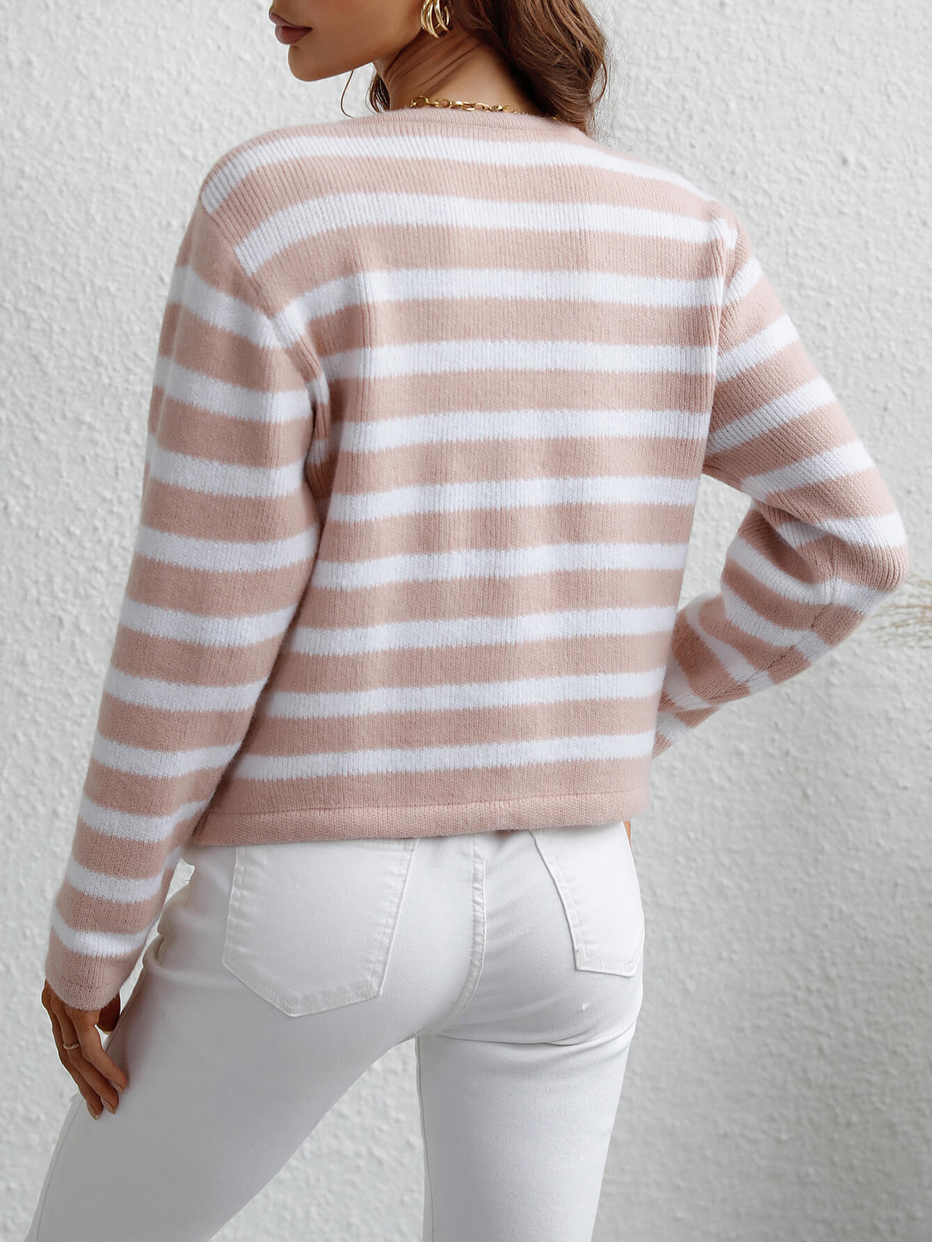 Woven Right Striped Button Front Cardigan Shop One Place