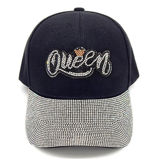 QUEEN Bling Rhinestone Patch Baseball Cap Shop One Place