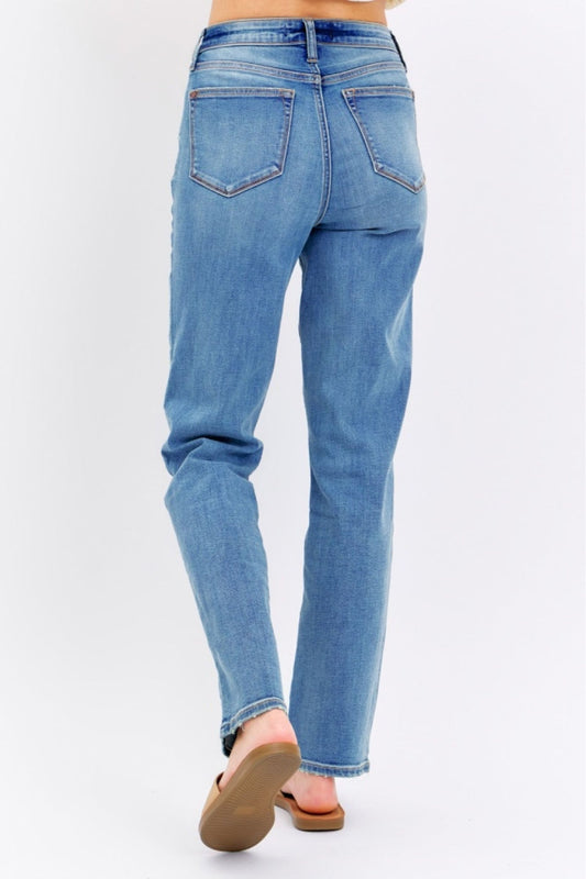 Judy Blue Full Size High Waist Straight Jeans Shop One Place