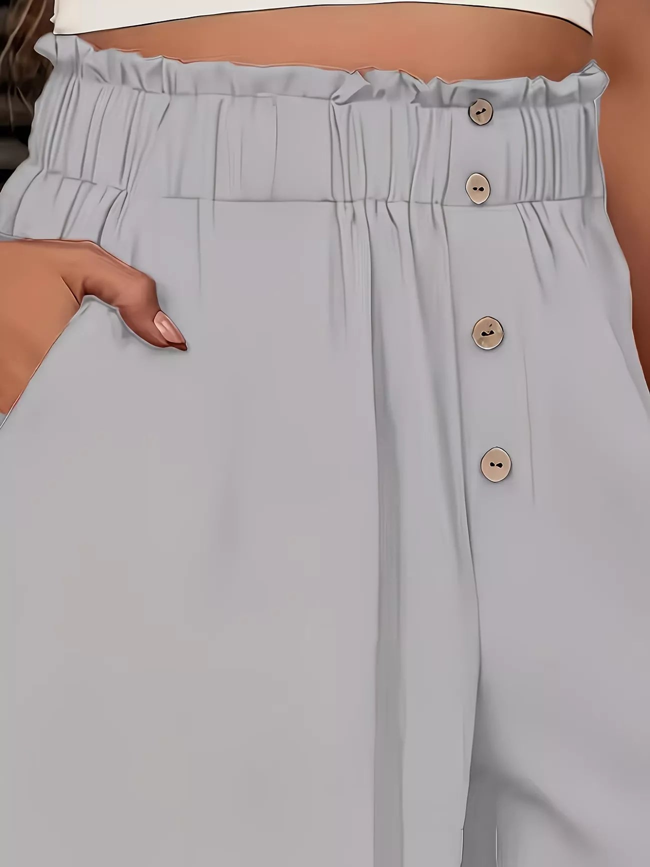 High Waist Wide Leg Pants Shop One Place