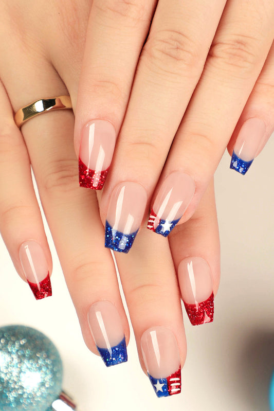 Red Patriotic Fourth of July Nail Sticker Set