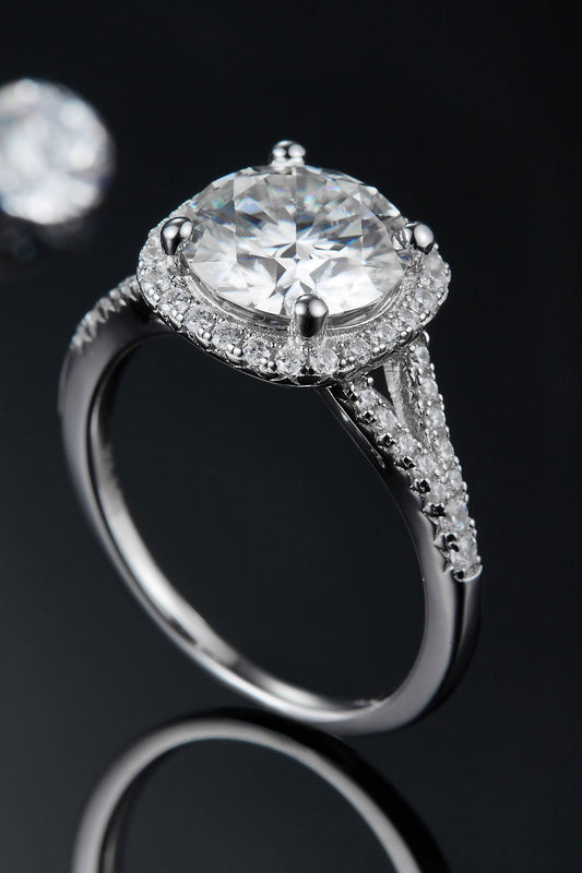 3 Carat Moissanite Halo Ring Shop One Place