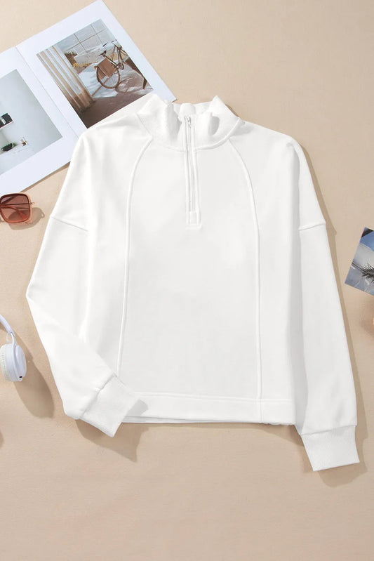 Half Zip Long Sleeve Sweatshirt Shop One Place