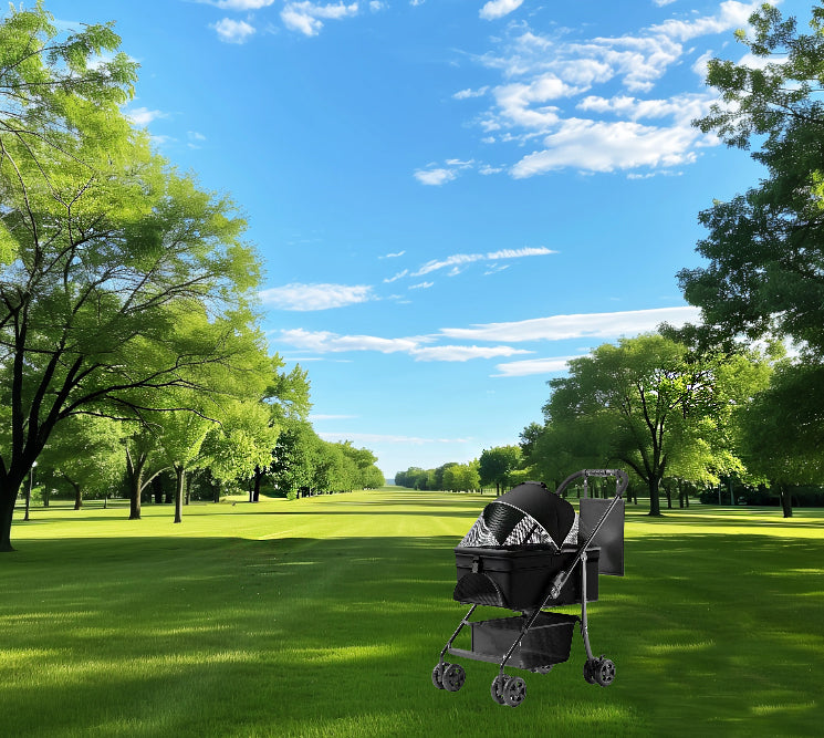 2-in-1 Folding Dog Stroller & Travel Carrier – Perfect Gift for Small/Medium Pets! Shop One Place