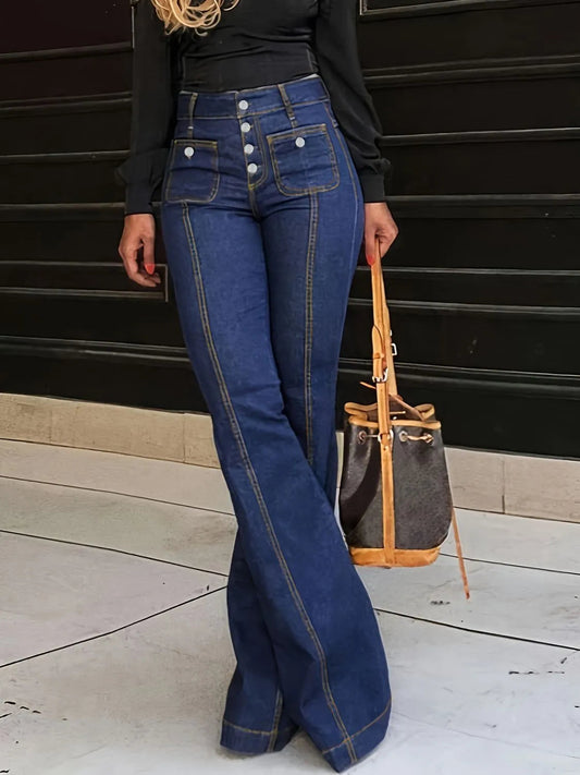 Flare Jeans with Pockets Shop One Place