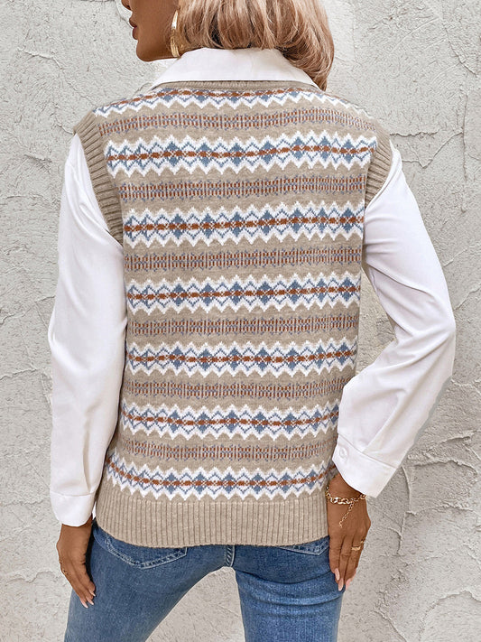 Perfee V-Neck Sweater Vest Shop One Place