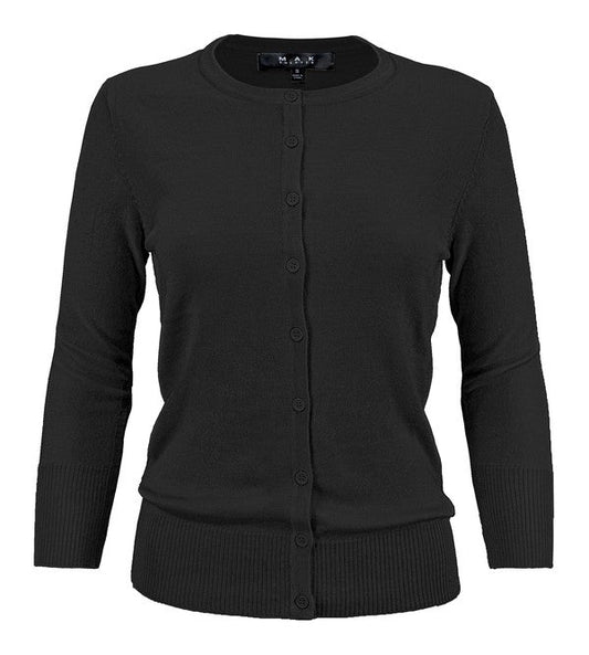 Crewneck Button Down Knit Cardigan Sweater Shop One Place