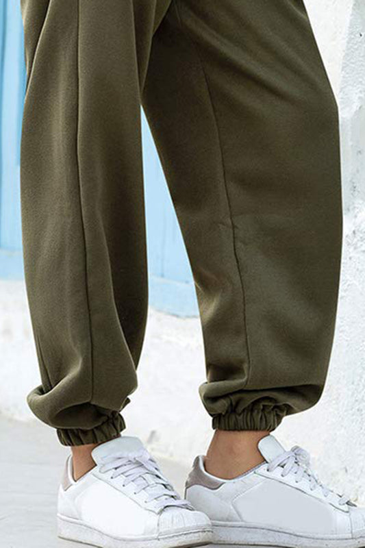 Elastic Waist Joggers with Pockets Shop One Place