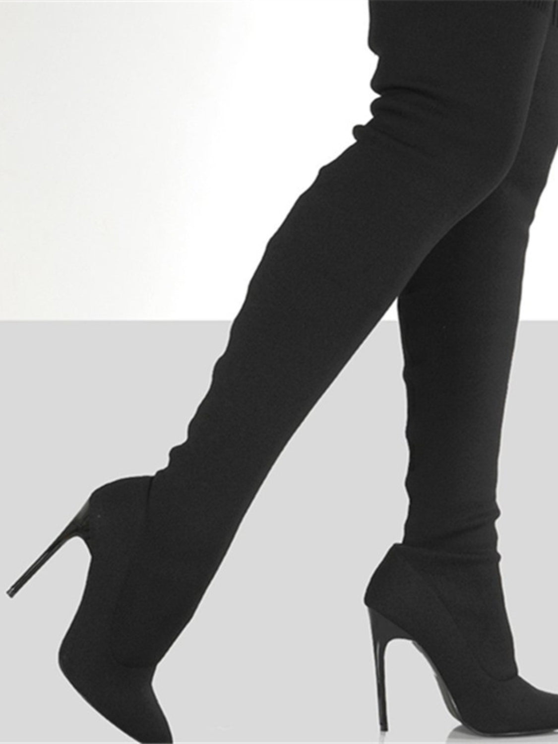 Point Toe Over Knee Stiletto Boots Shop One Place