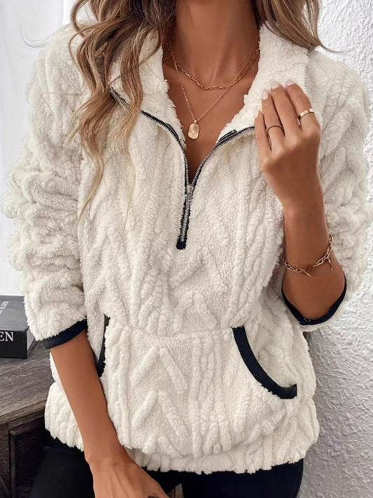 Women's Quarter-Zip Sherpa Sweatshirt – view 2