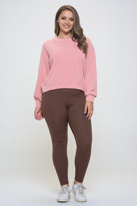 Yelete Full Size Fleece Lined High Waisted Leggings Shop One Place