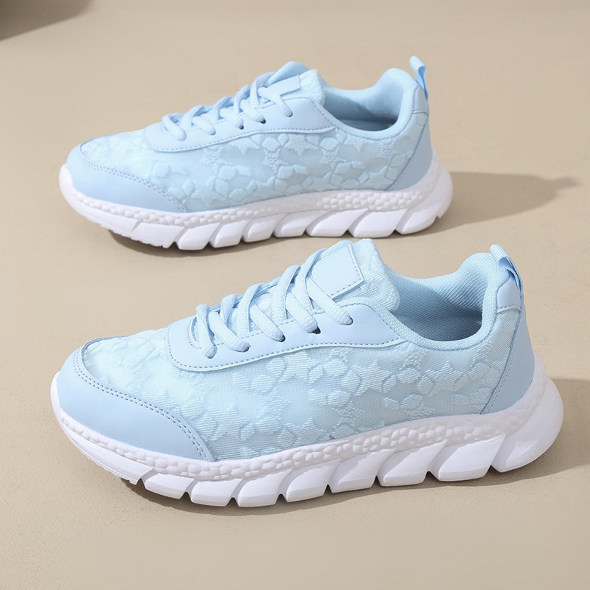 Lace Up Round Toe Star Mesh Athletic Shop One Place