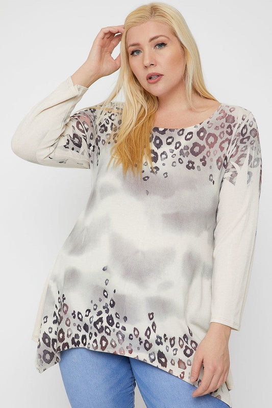 Geometric/tribal Sublimation Print Tunic Top Shop One Place