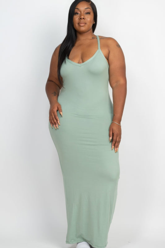 Plus Racer Back Maxi Dress Shop One Place