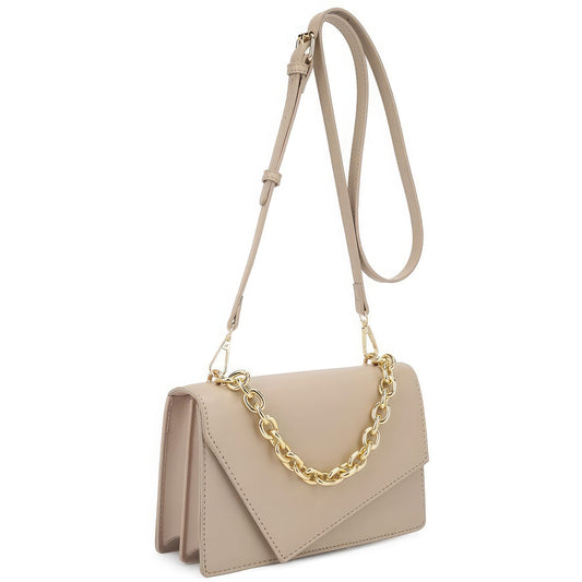 Smooth Plain Chain Link Crossbody Bag Shop One Place