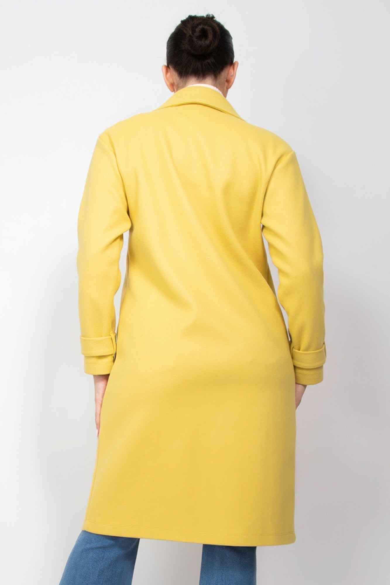 Collar pocketed coat Shop One Place