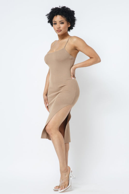 Side Slit Cami Dress Shop One Place
