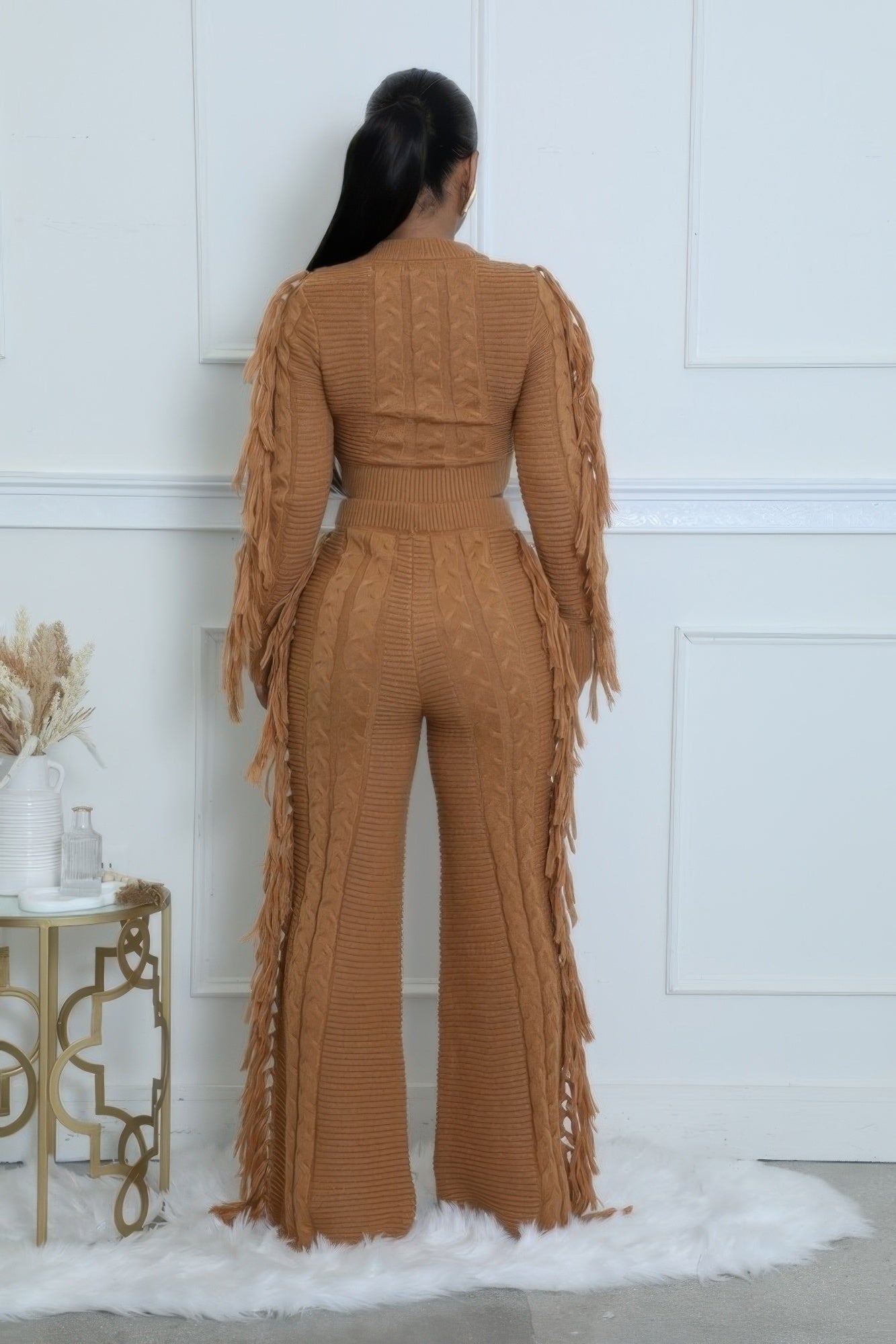 Knitted Stretch Pant Set Shop One Place
