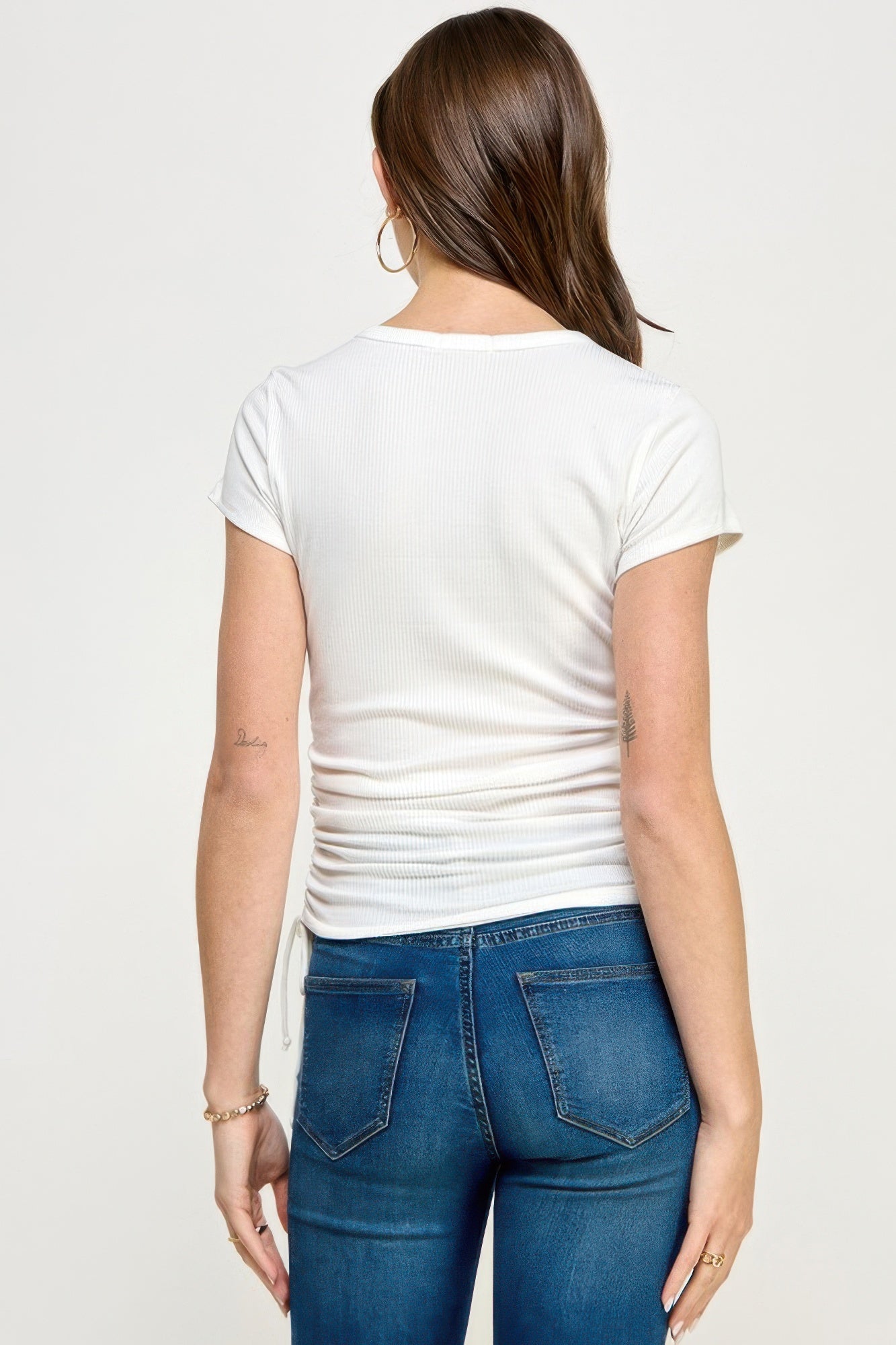 Side Ruched Detail Top Shop One Place