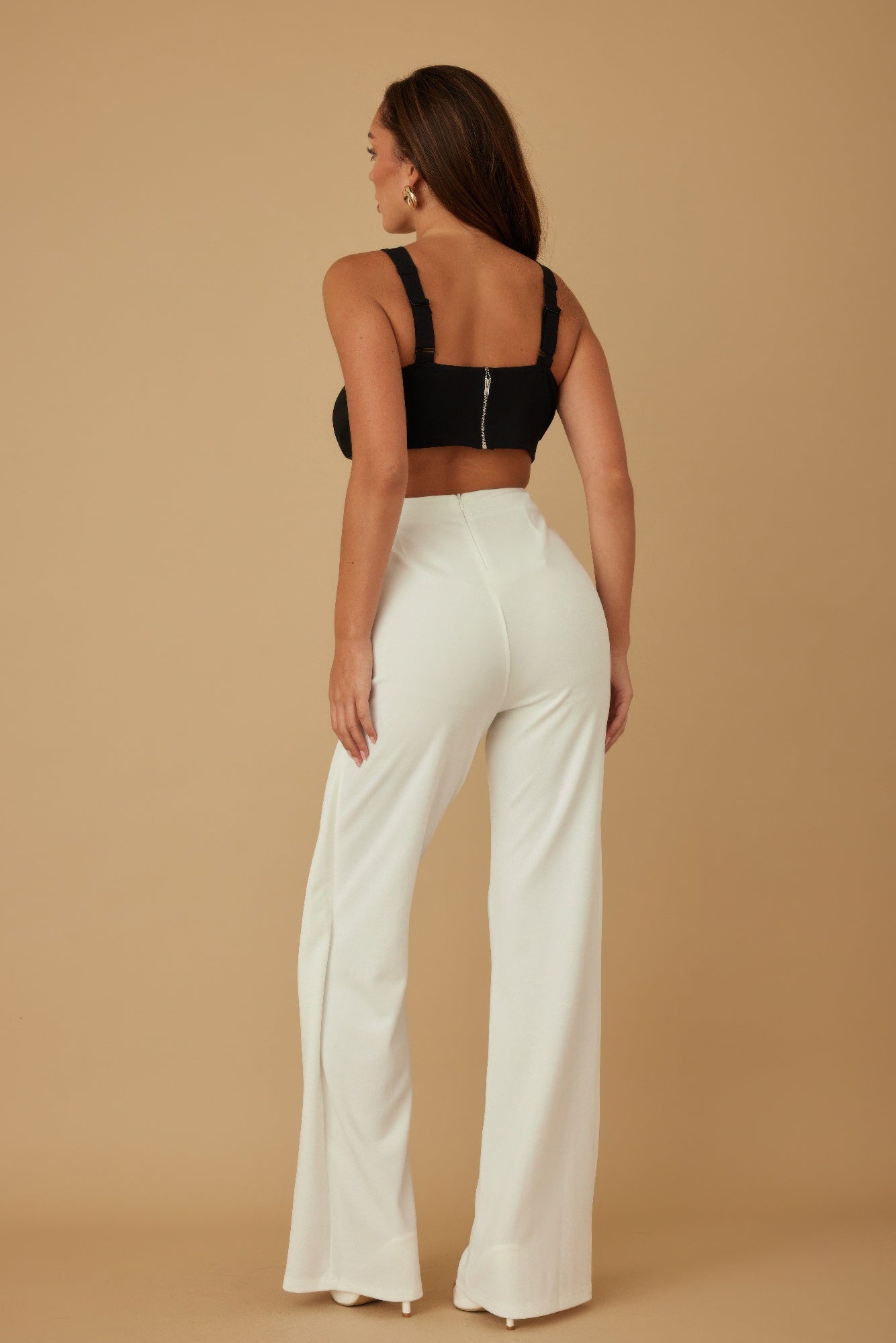 X Ribbon Open Jumpsuit Shop One Place