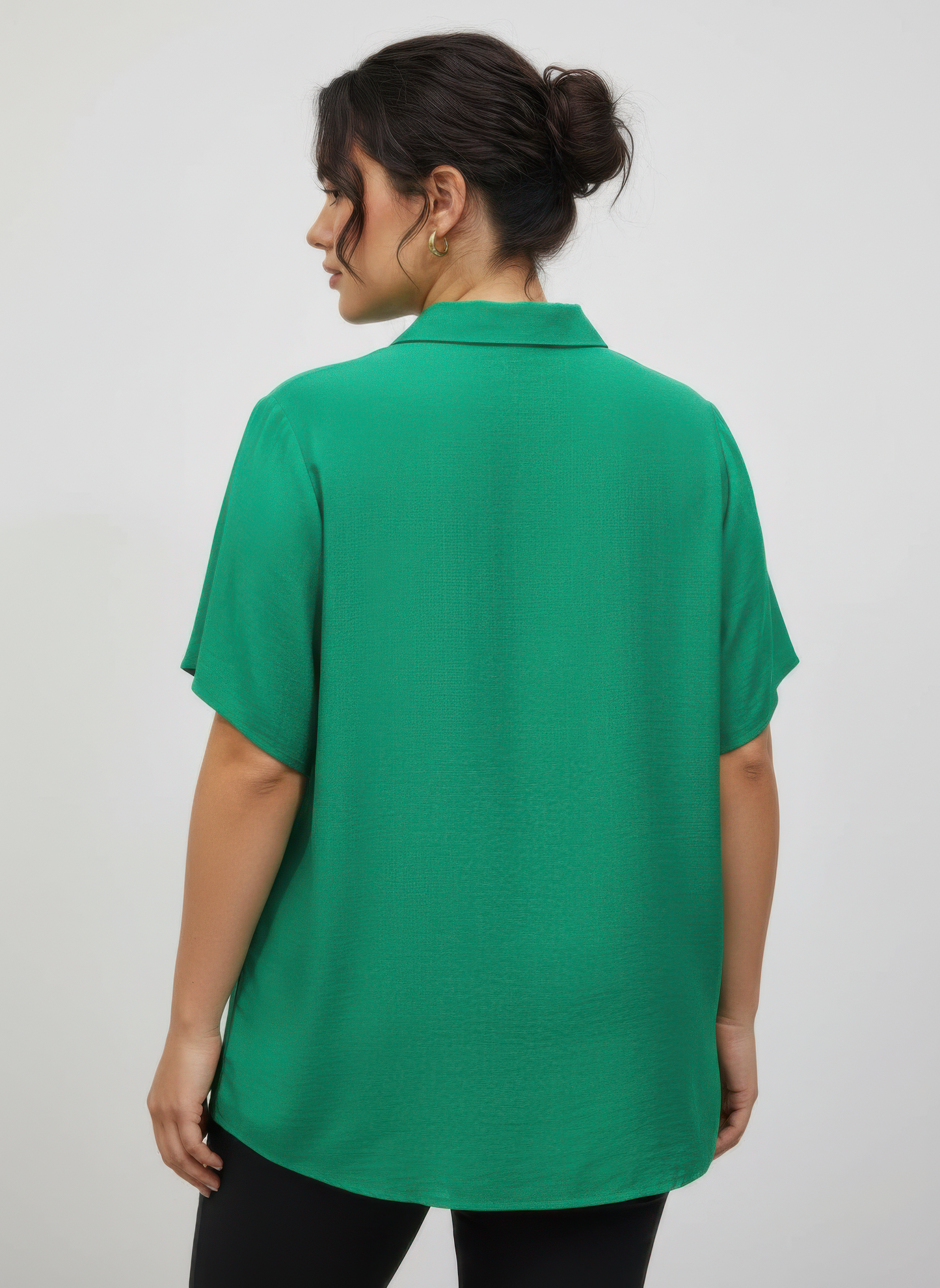 Zip-front Collared Utility Knit Top Shop One Place