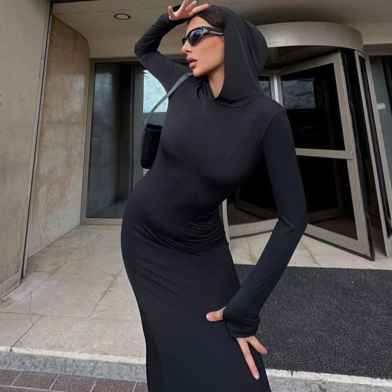 Individual Casual Hooded Slim Fit Dress Shop One Place