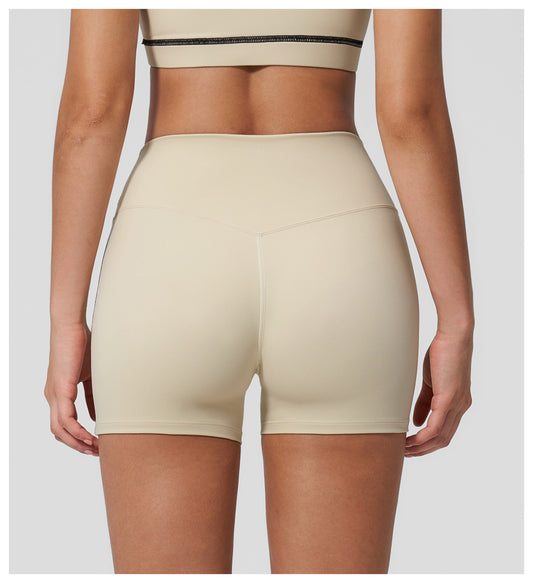 Sports Fitness Shorts Peach Hip Waist High Waist Stretch Tight Nude Feel Shorts Yoga Women Shop One Place