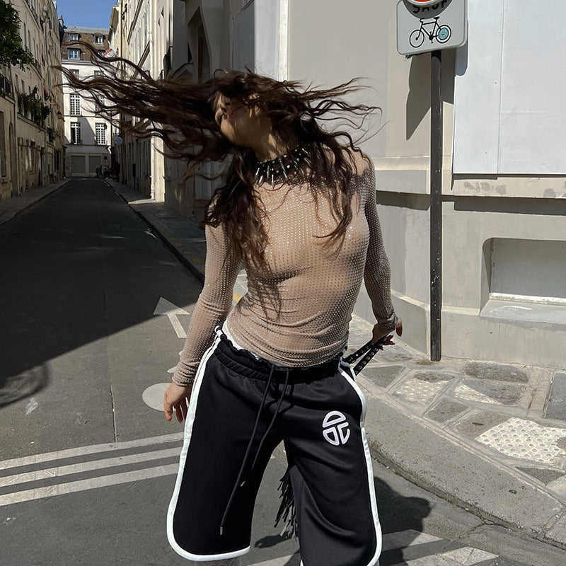 Sexy Seethrough Sexy Long Sleeved Top Spring Slim Fit Wild Tshirt Shop One Place