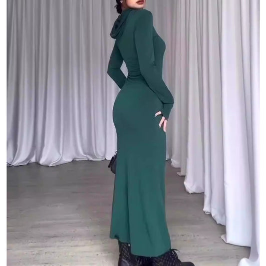 Individual Casual Hooded Slim Fit Dress Shop One Place