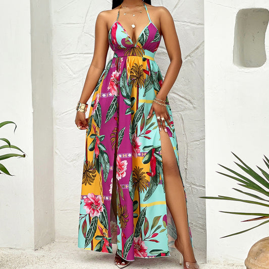 Spaghetti Strap Floral Print Dress Shop One Place