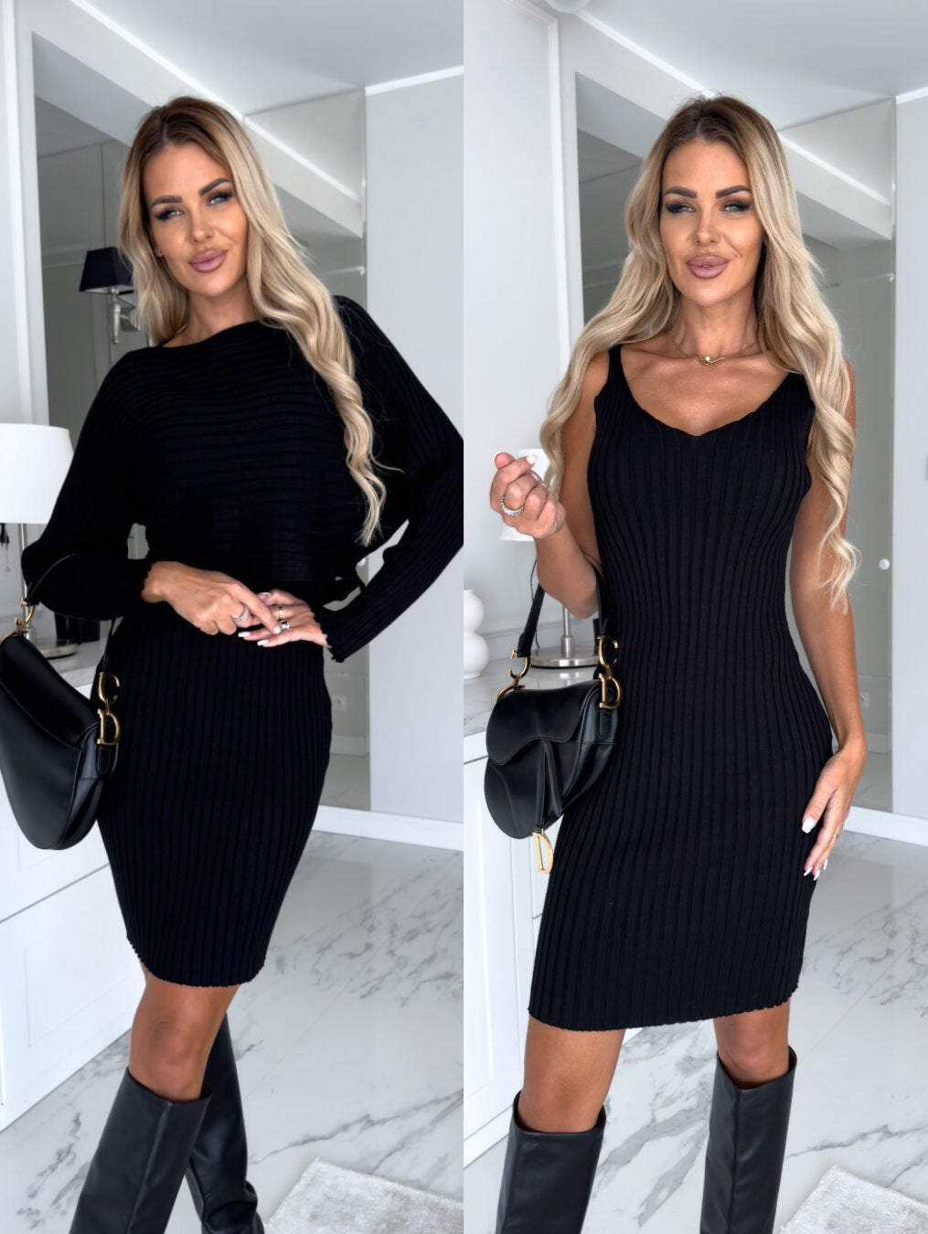 Sunken Stripe Long Sleeved Top Suspender Two Piece Sets Shop One Place