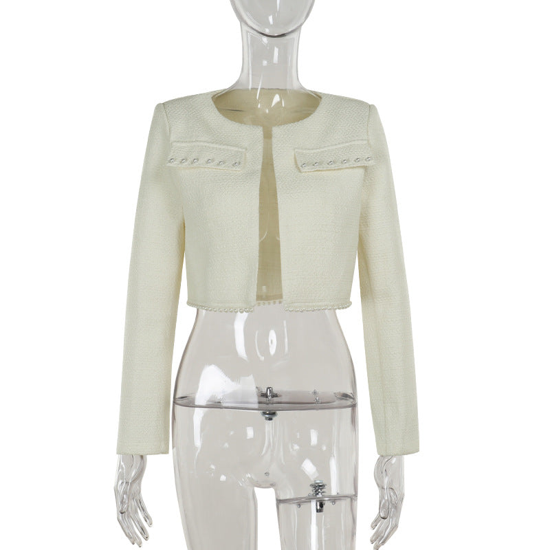 Long Sleeve Coat Socialite Slim Tube Top Two Piece Dress Shop One Place