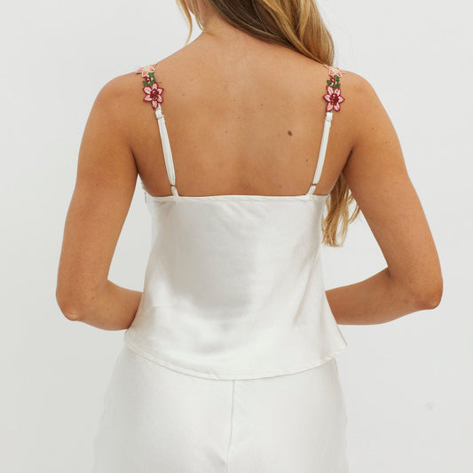 Floral Floral Solid Color Sling Butterfly Sling Short Top Shop One Place