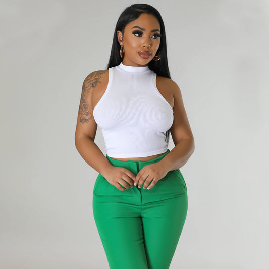 Casual Short Solid Color Vest Shop One Place
