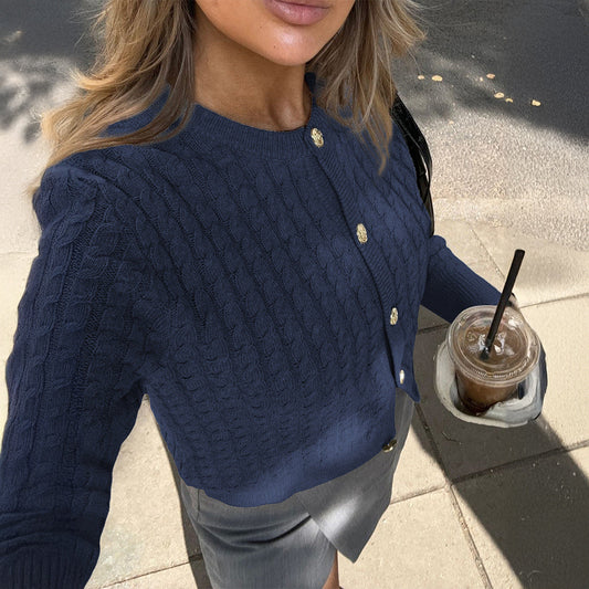 Casual Solid Color Long Sleeve Sweater Shop One Place