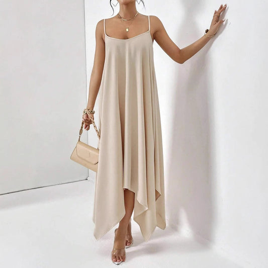 Plus Size Summer Asymmetric Hem Slip Dress Shop One Place