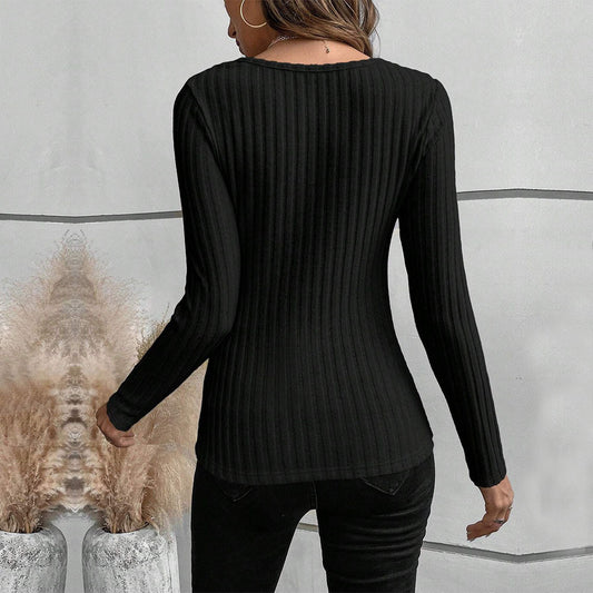 Women's Elegant Slim Fit Square Collar Top Shop One Place
