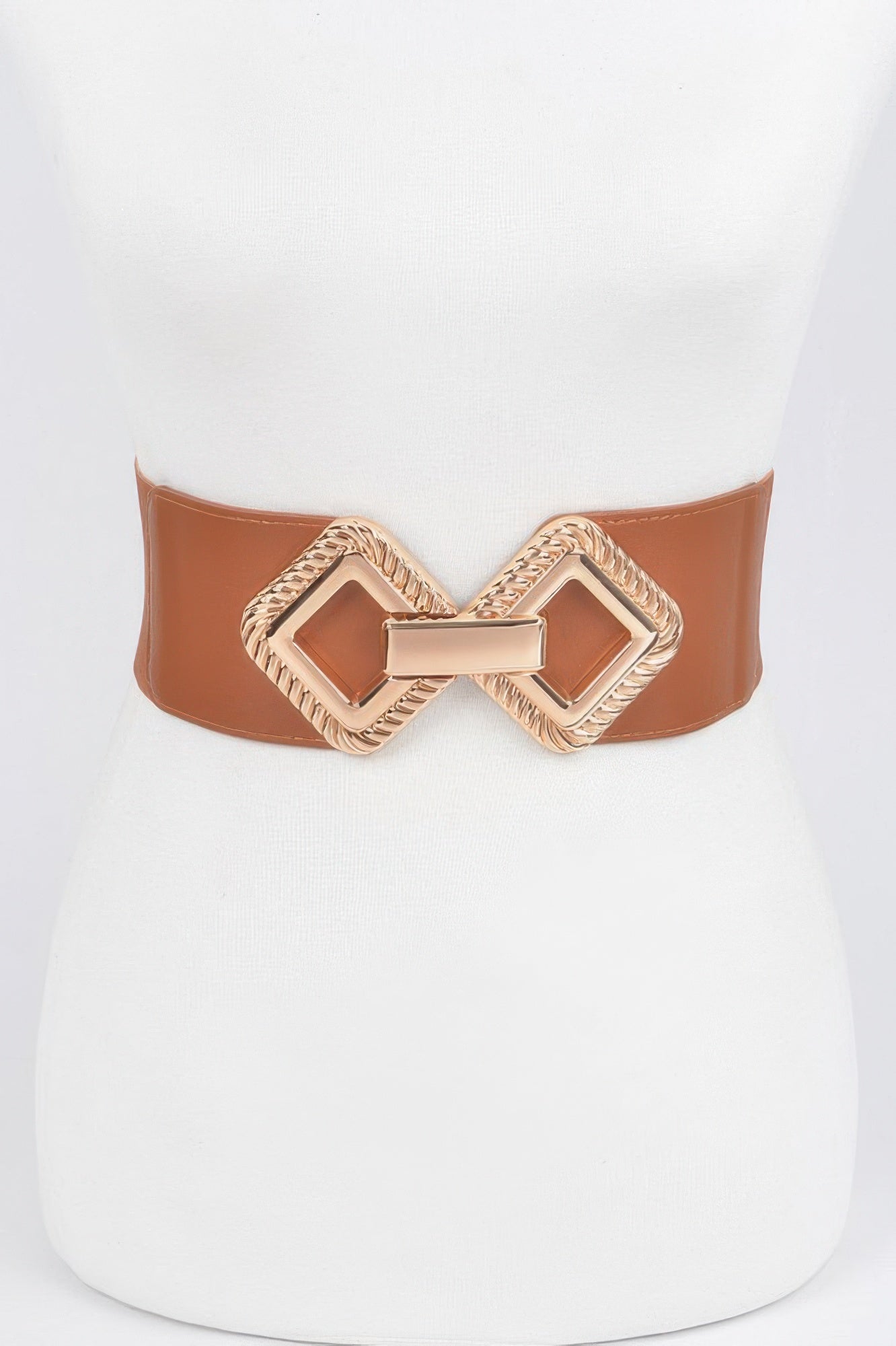 Big Metal Buckle Stretch Belt Shop One Place