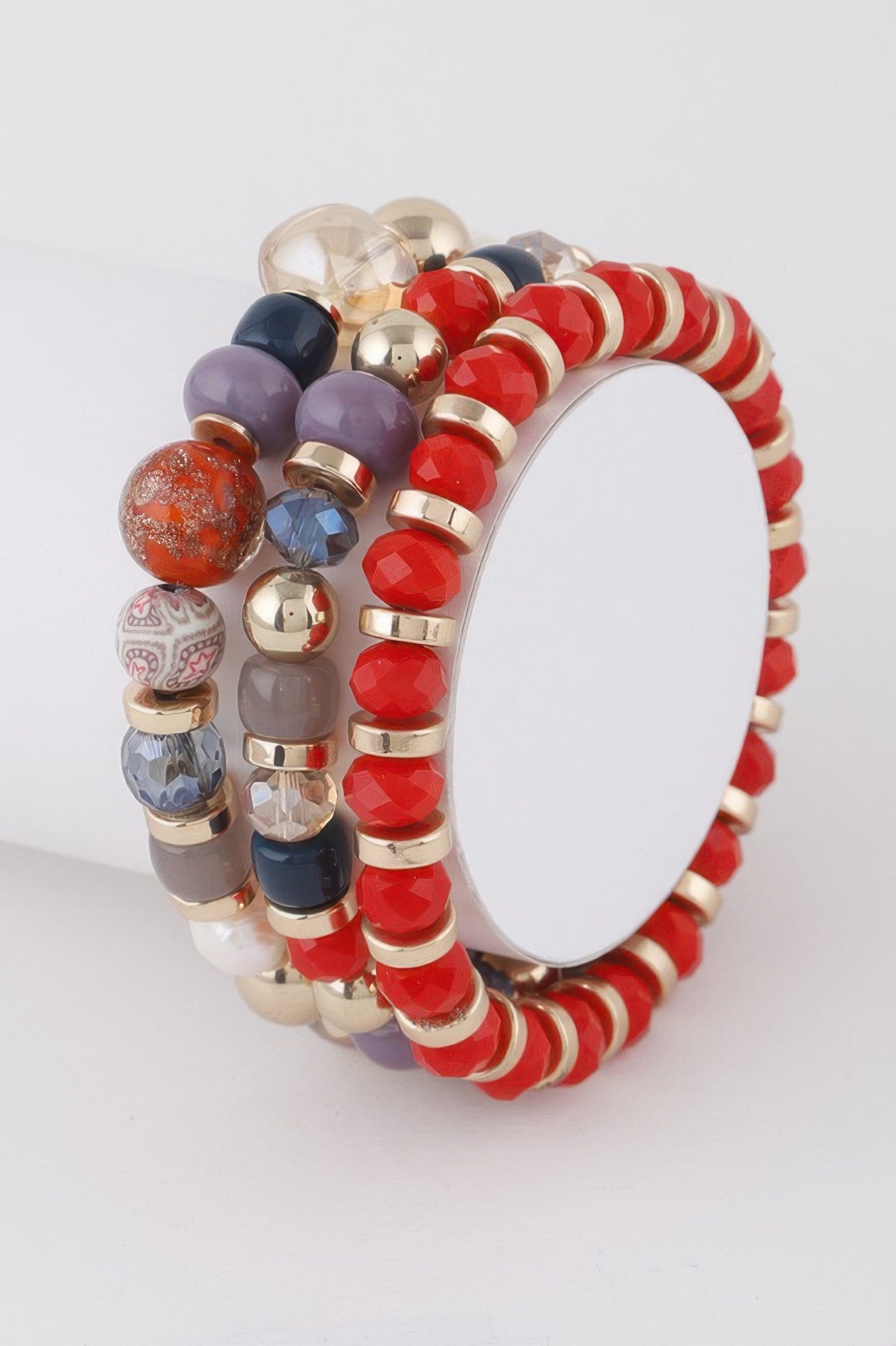 Multi Stone N Bead Bracelets Shop One Place