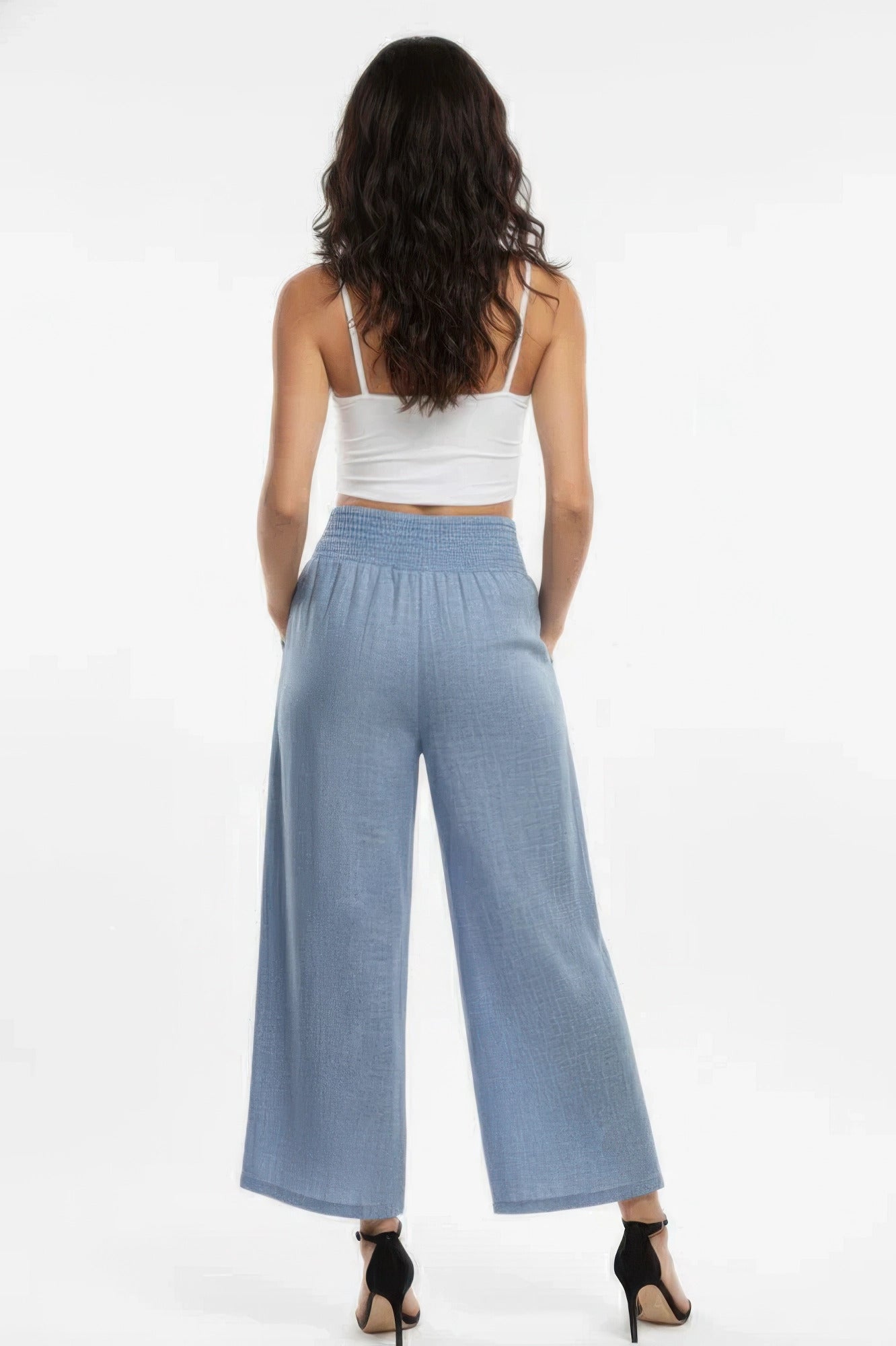 Lightweight High-waisted Wide-leg Lounge Pants Shop One Place