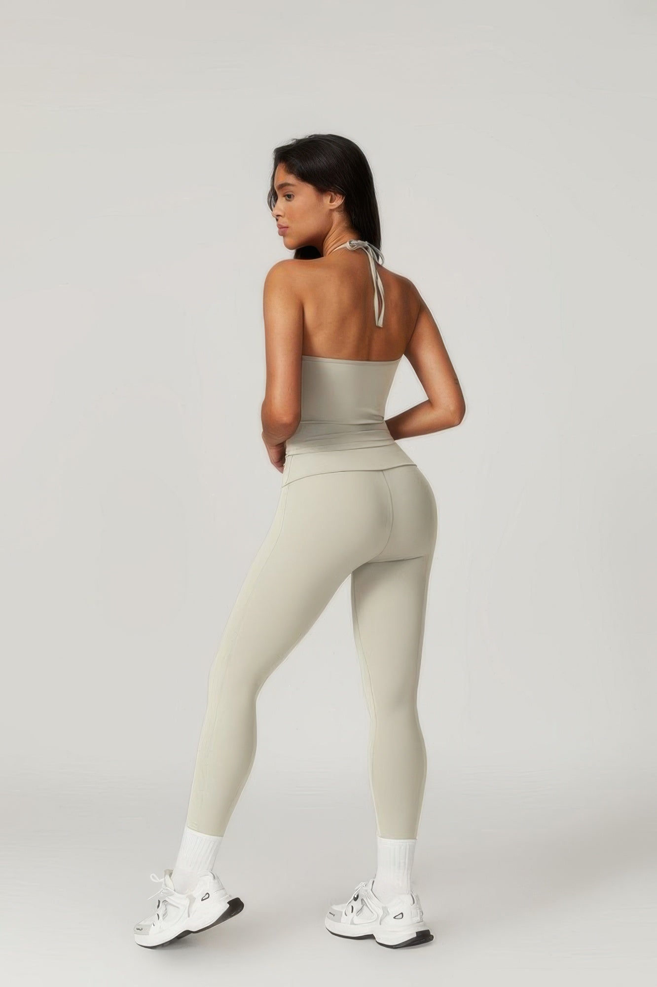 Solid Yoga Gym Fit High Ecastic Legging Shop One Place